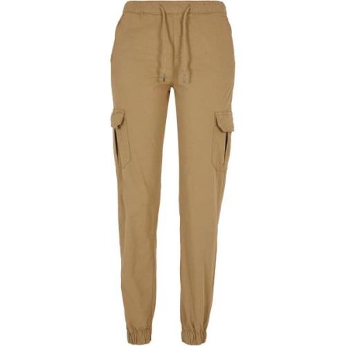 Urban Classics Dames cargo pocket hoge taille joggingbroek