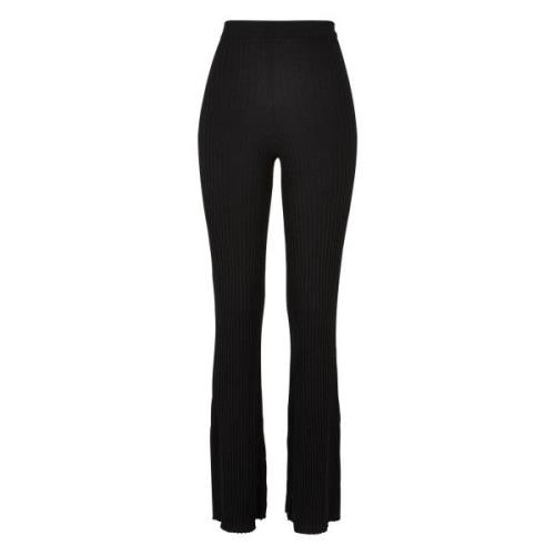 Urban Classics Dames gebreide geribde uitlopende legging