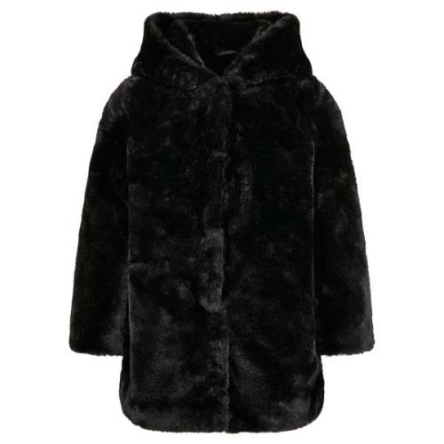 Urban Classics Meisjes teddy fleece mantel met capuchon