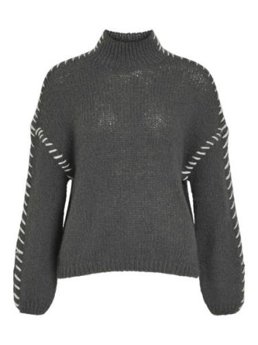 Vila Vichoca new ls knit pullover antraciet