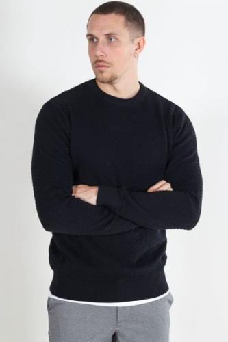 Kronstadt Carlo knit crew neck black -  heren trui