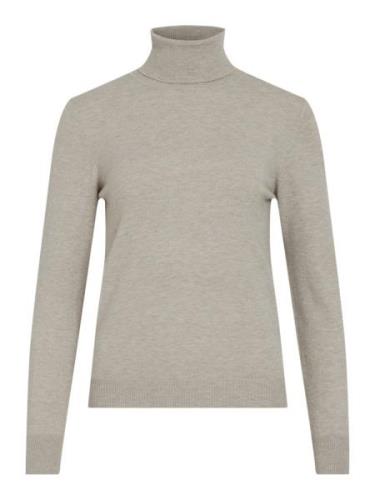 Vila vicomfy l/s roll-neck knit top/pb 14097994 natural melange