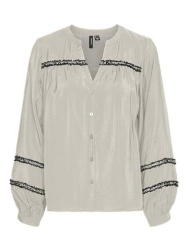 Vero Moda vmdemi detail ls top wvn ga 10317589 pumice