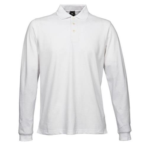 Tee Jays Heren luxe stretch poloshirt met lange mouwen