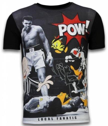 Local Fanatic Ali vs. cartoons digital rhinestone t-shirt