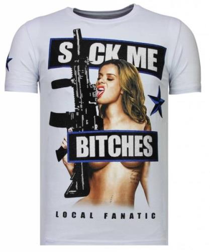 Local Fanatic Young rich famous rhinestone t-shirt