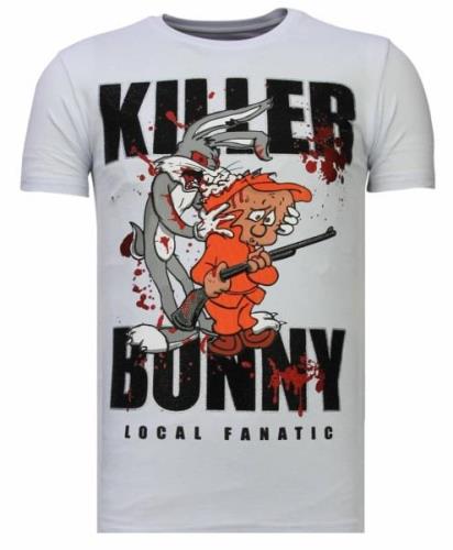 Local Fanatic Killer bunny rhinestone t-shirt