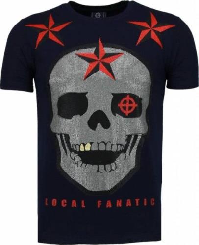 Local Fanatic Rough player skull rhinestone t-shirt